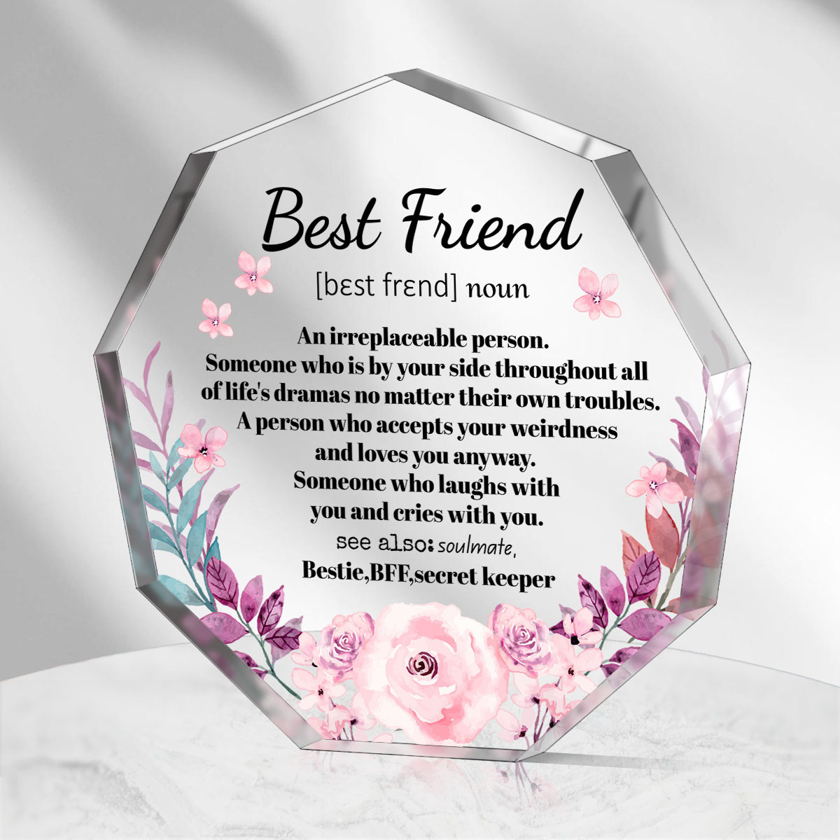 Friend Gifts for Women, Friendship Quotes Desk Decor Gifts for Women Men,  Christmas Birthday Gifts for Best Friends, Bestie, Women, BFF, Long  Distance