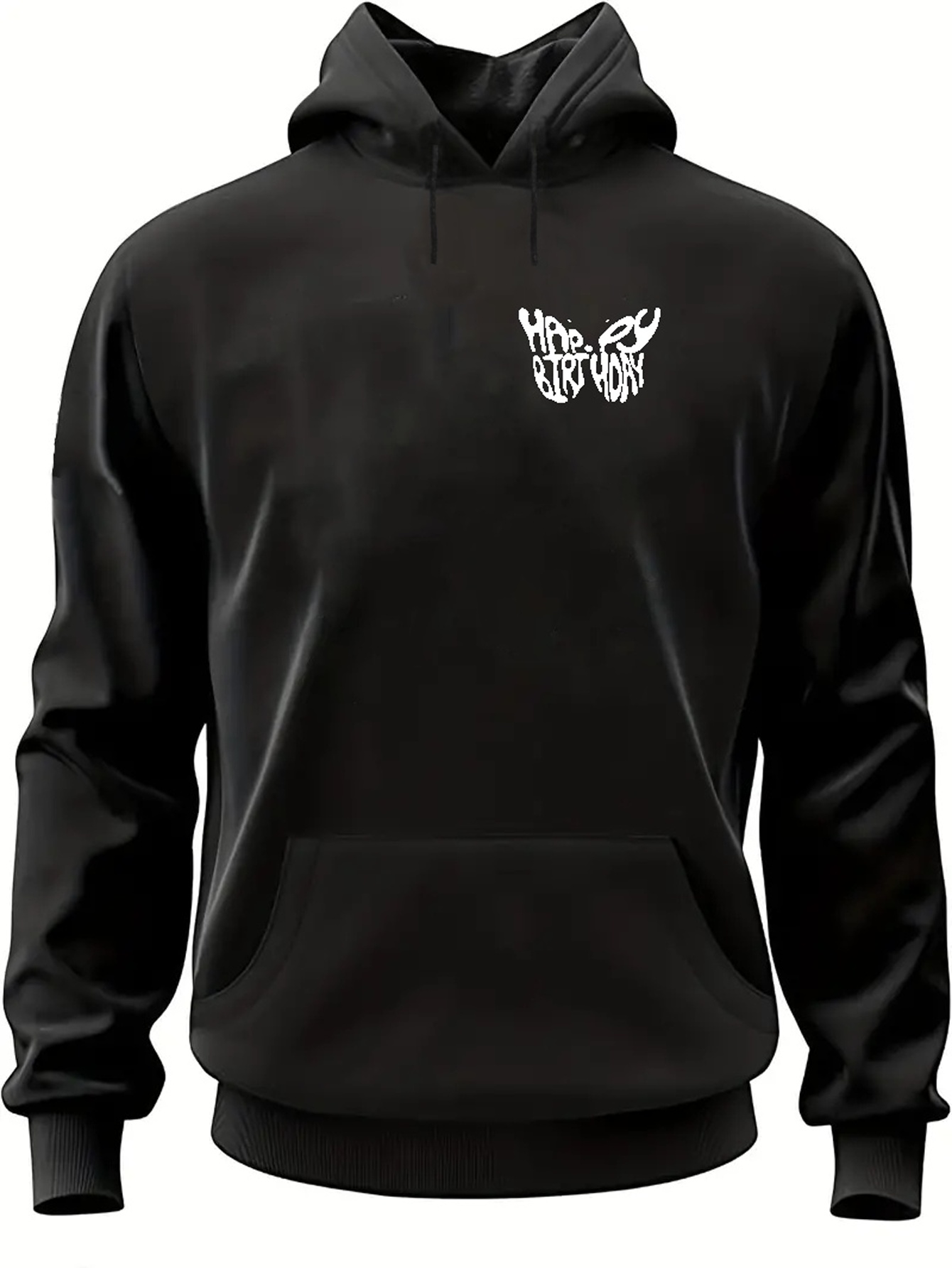 Pattern Print Kangaroo Pocket Fleece Sweatshirt Hoodie Pullover Style  Long Sleeve Sports Graphic Pullover Shirts For Men Autumn Winter Gifts