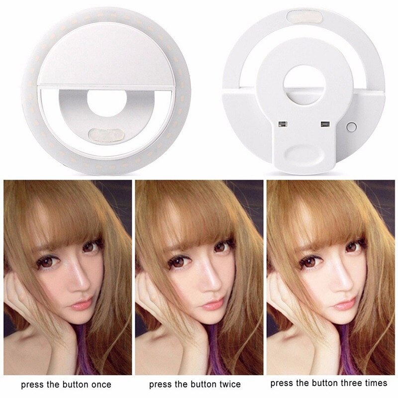 Aro Luz Led Selfie Celular Samsung iPhone Xiaomi Recargable