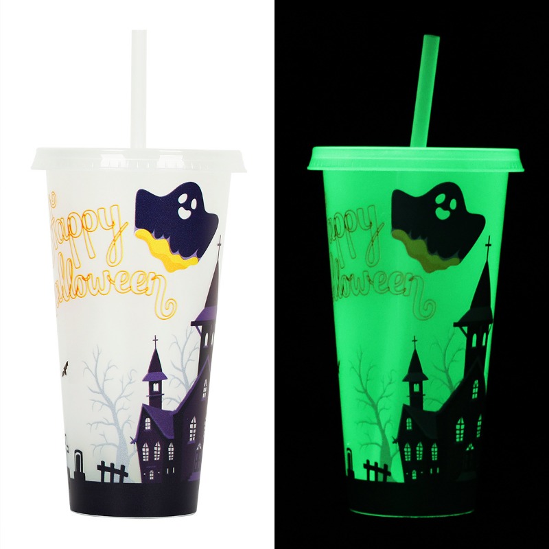 Lot of 2 Nightmare Before Christmas Tumbler Cups Light Up