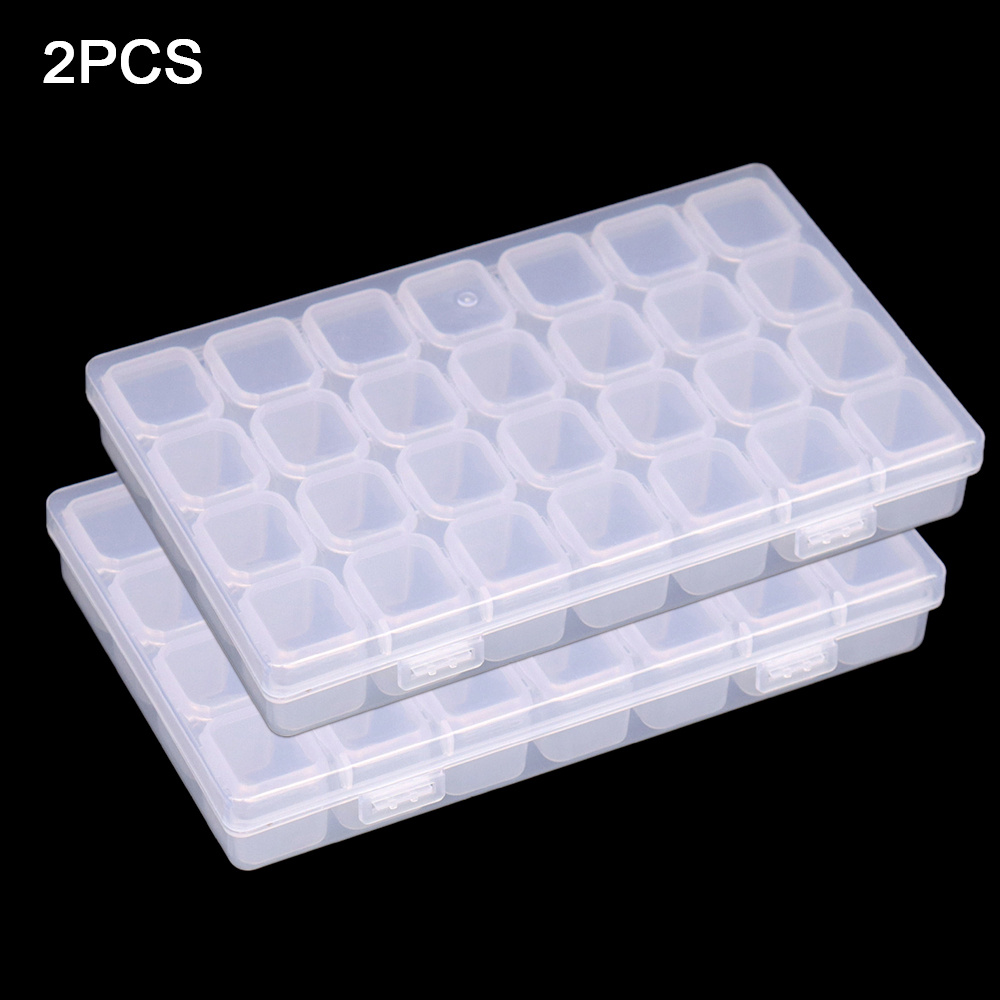 Plastic Bead Containers, Flip Top Bead Storage, Jewelry Box for