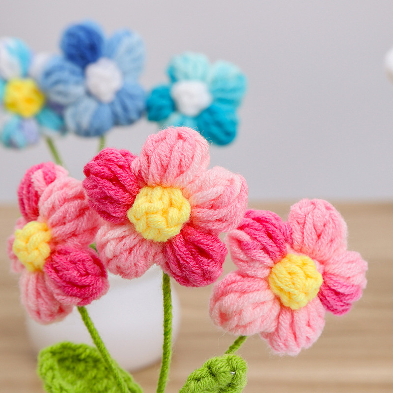 Handmade Crochet Daisy Flowers, Handmade Crochet Artificial Flower