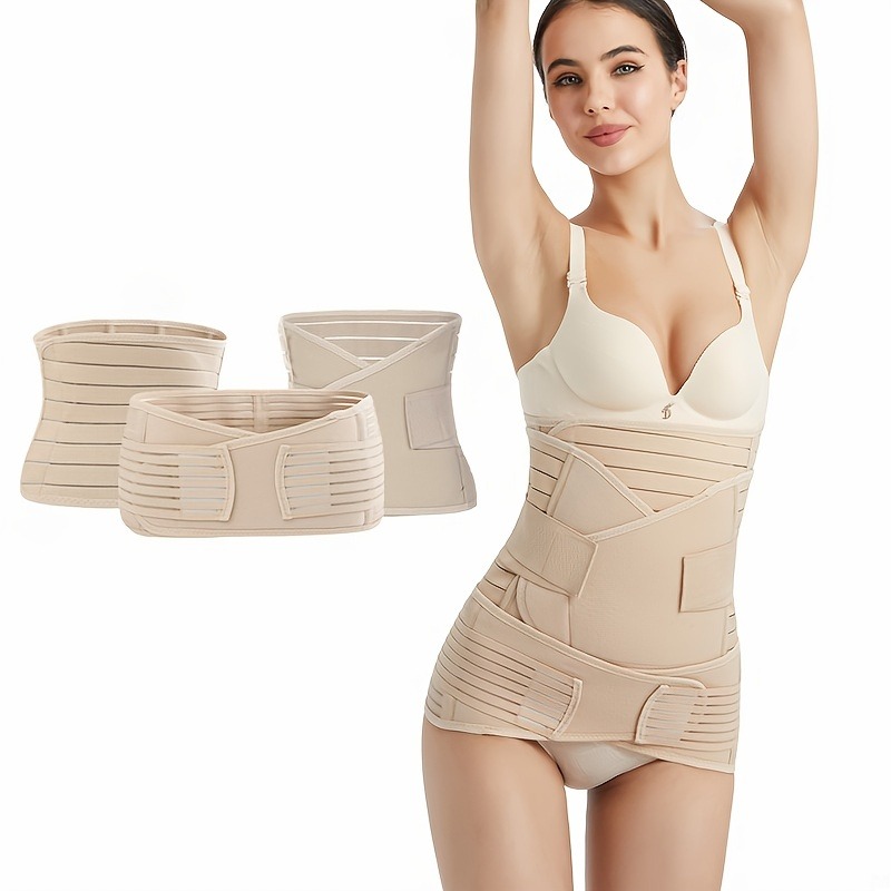 Baohd Female Postpartum Waist Trainer Adjustable Belly Modeling Strap Party  Corset Shapewear Lingerie Bustier Skin Color XL