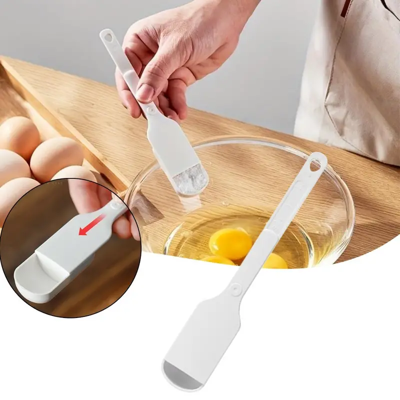 Portable Measuring Spoon, Adjustable Sliding Cover Metering Spoon, Hangable  Design Multifunctional Precise Seasoning Control Quantitative Spoon, Baking  Tools, Essential Kitchen Gadget Tool - Temu