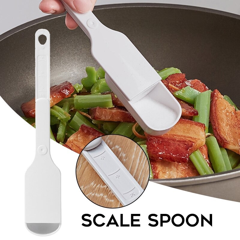 Portable Measuring Spoon, Adjustable Sliding Cover Metering Spoon, Hangable  Design Multifunctional Precise Seasoning Control Quantitative Spoon, Baking  Tools, Essential Kitchen Gadget Tool - Temu