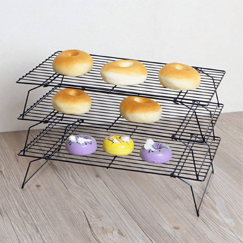 Durable Non-Stick Cake Cooling Rack Baking Rack Cookies Biscuits Bread  Muffins Drying Stand Cooler Grid Net Wire Holder Bakeware Tool