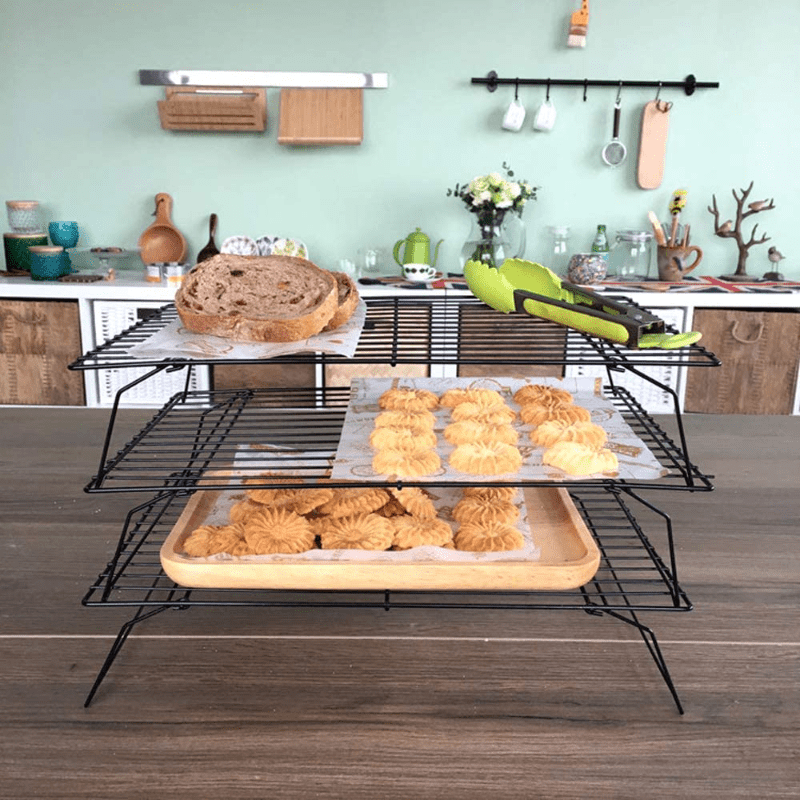Durable Non-Stick Cake Cooling Rack Baking Rack Cookies Biscuits Bread  Muffins Drying Stand Cooler Grid Net Wire Holder Bakeware Tool