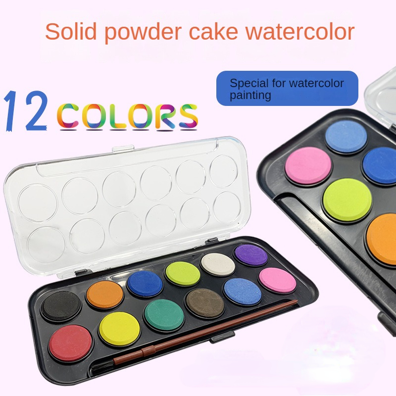 12 Colors Solid Watercolor Pigments Painting Pigments Art - Temu