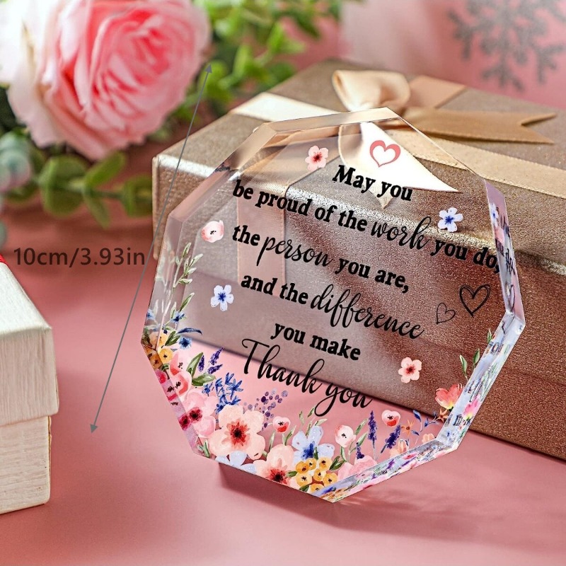 Thank You Gift for Women Inspirational/Coworker Gifts Office Gift for  Colleague Leaving Job/Farewell Gift Acrylic Appreciation Gifts for Friends  Nurse