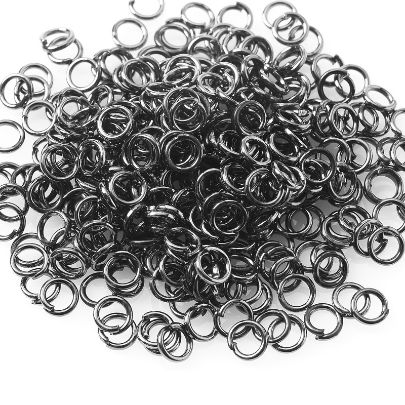 30/50/100/200pcs 4-22mm Alloy Metal Single Circle Jump Ring Open Ring Split  Ring Connector Rings For DIY Bracelet Necklace Earrings Jewelry Making Acc