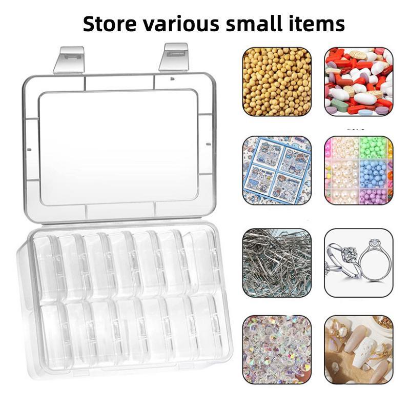 Mini Clear Plastic Beads Storage Box Organizer Box With Hinged Lid For  Storage Of Small Items Jewelry, Hardware, Diy Art Craft Accessory - Temu