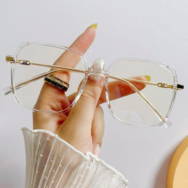 Square Glasses 2023 Women Blue Light Blocking Glasses Clear