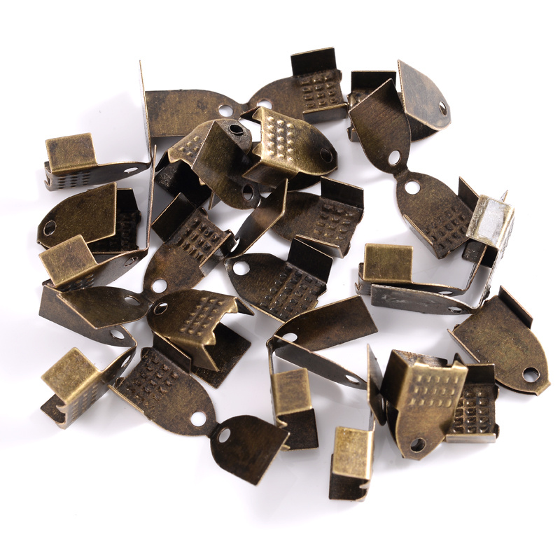 Metal Square Cord Crimping End Caps  Jewelry Making Bracelets Fasteners -  100pcs - Aliexpress