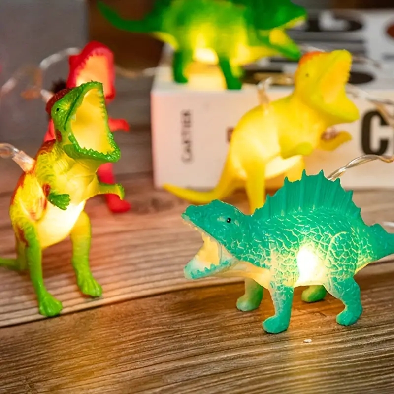 Fairy Lights For Kids Room - 3 Meter Led Battery Night Light Children's  Birthday Decoration - Small Dinosaur Figure Set - Battery Operated