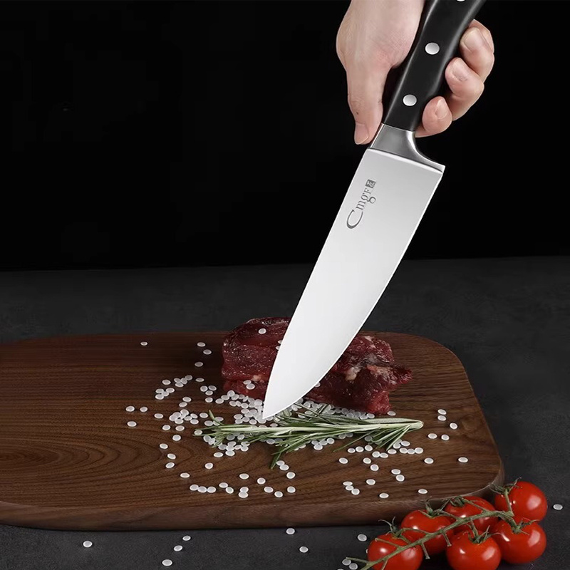 BAKULI Stainless steel kitchen knife, round head slicing knife