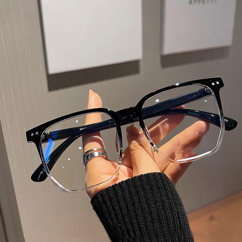 Gafas de ordenador de moda, gafas de decoración, gafas de filtro de luz  azul de marco grande para ju Colco anteojos de computadora