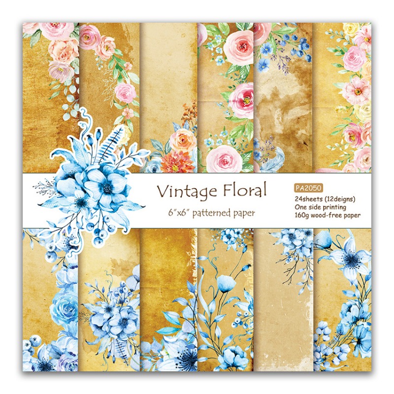 Fetching Floral Scrapbook Paper: 8x8 Designer Flower Patterns for Decorative Art, DIY Projects, Homemade Crafts, Cool Art Ideas [Book]