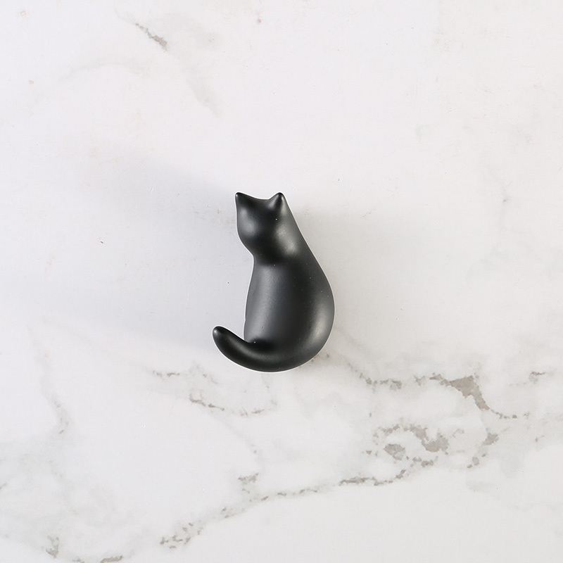 Japan Magnet Hook - Black and White Cat