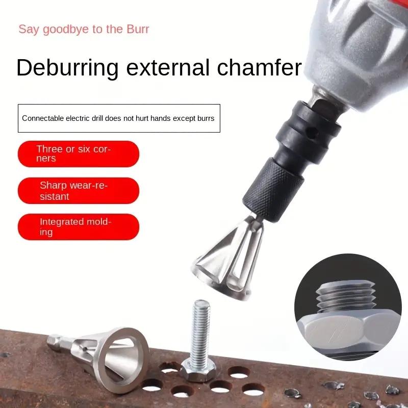 2Pcs Hex Shank Deburring External Chamfer Tool Remove Burr For Metal Woodplastic