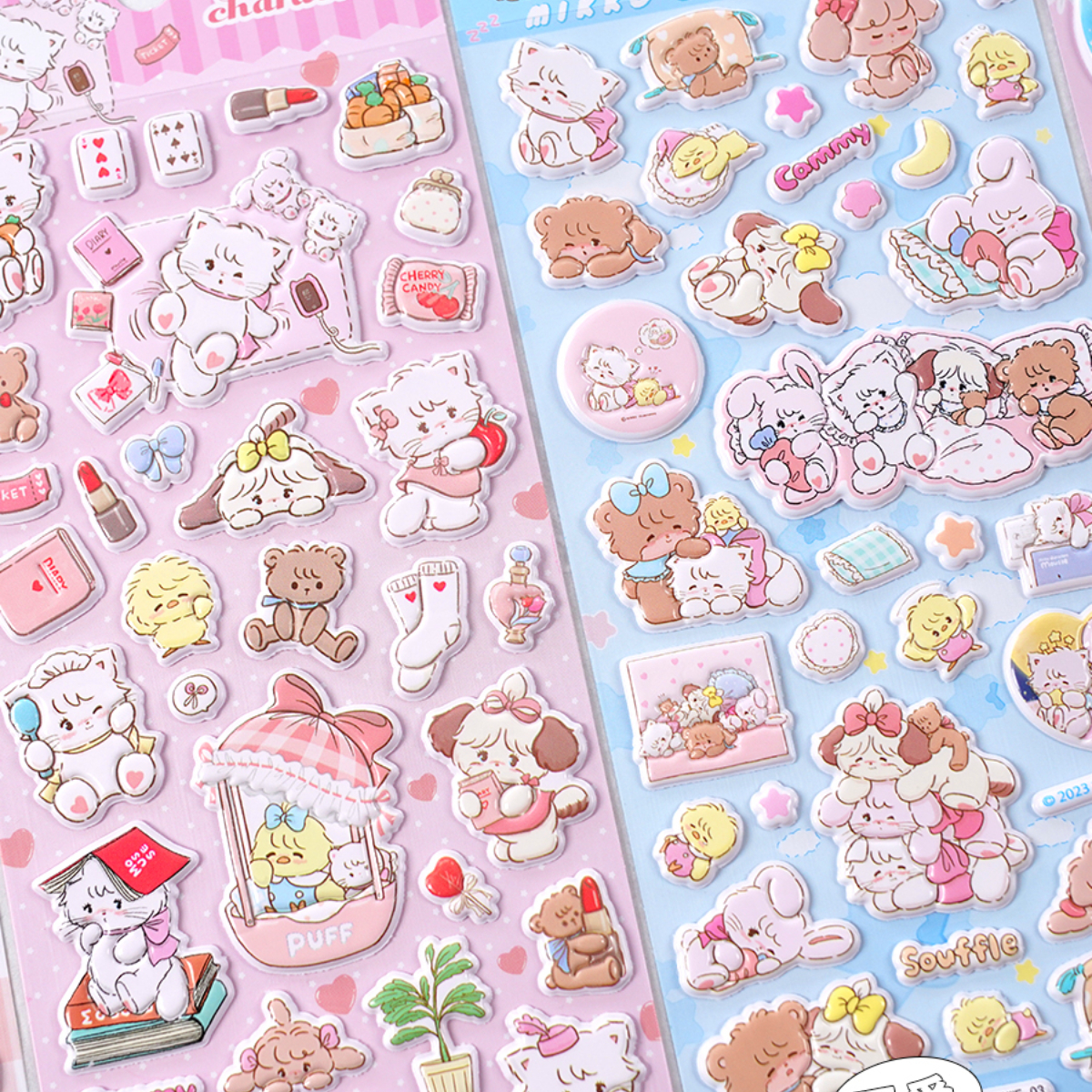 1pc 3D Kawaii Cartoon Puffy Stickers Adhesive Stickers DIY Diary Stationery  Sticker Students Gift School Office Supplies