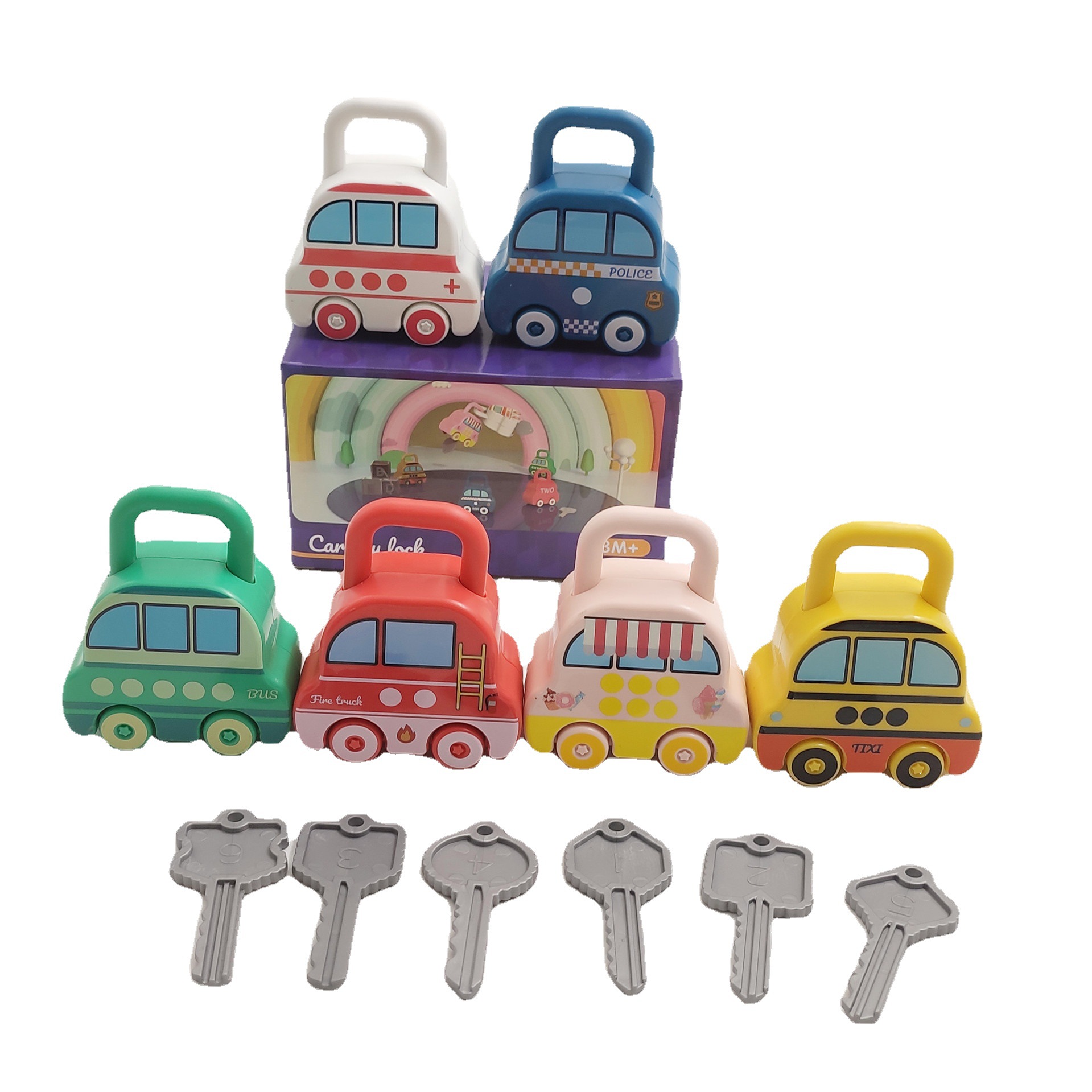 3Pcs/Set Learning Locks With Keys Car Games For Kids Children