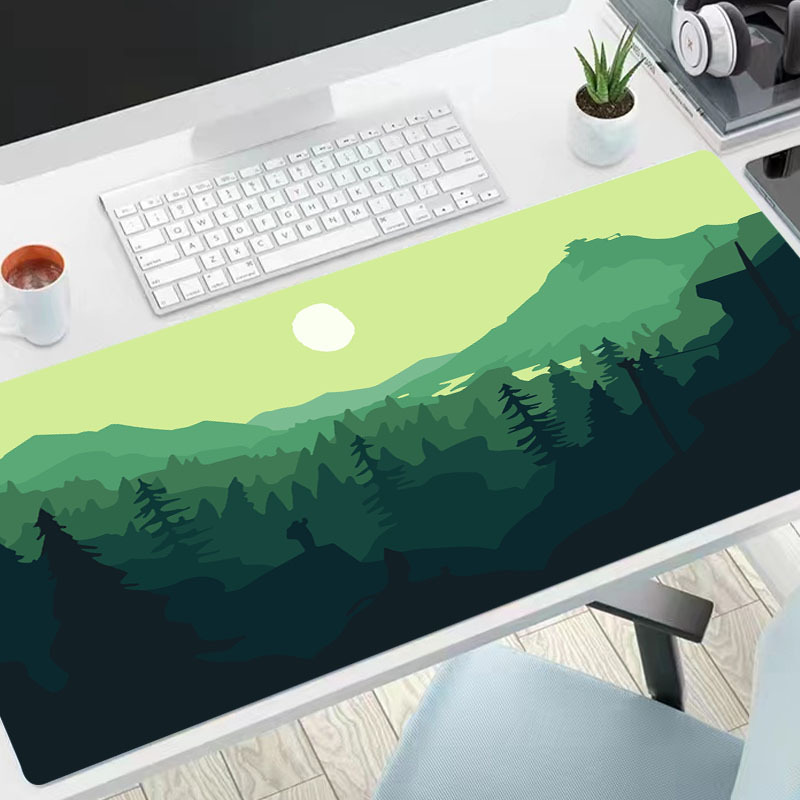 Oil Painting Of Forest Desk Mat Desk Pad Large Gaming Mouse Pad E-Sports  Office Keyboard Pad Computer Mouse Non-Slip Computer Mat Gift For  Teen/Boyfri