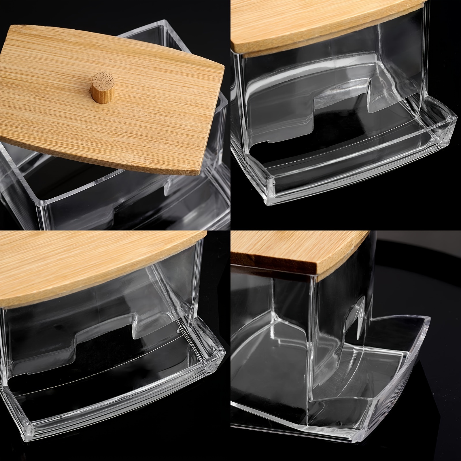 Plastic Toothpick Box Swab Pads Holder Qtip Buds Ball - Temu