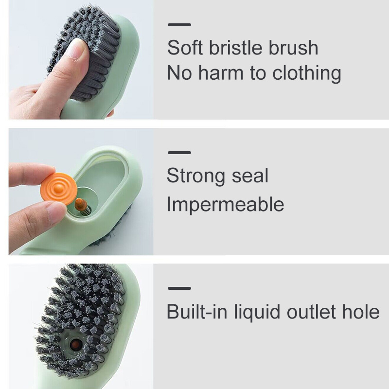 Automatic Liquid Shoe Cleaner, Push Type Multifunctional Cleaning Brush -  Temu