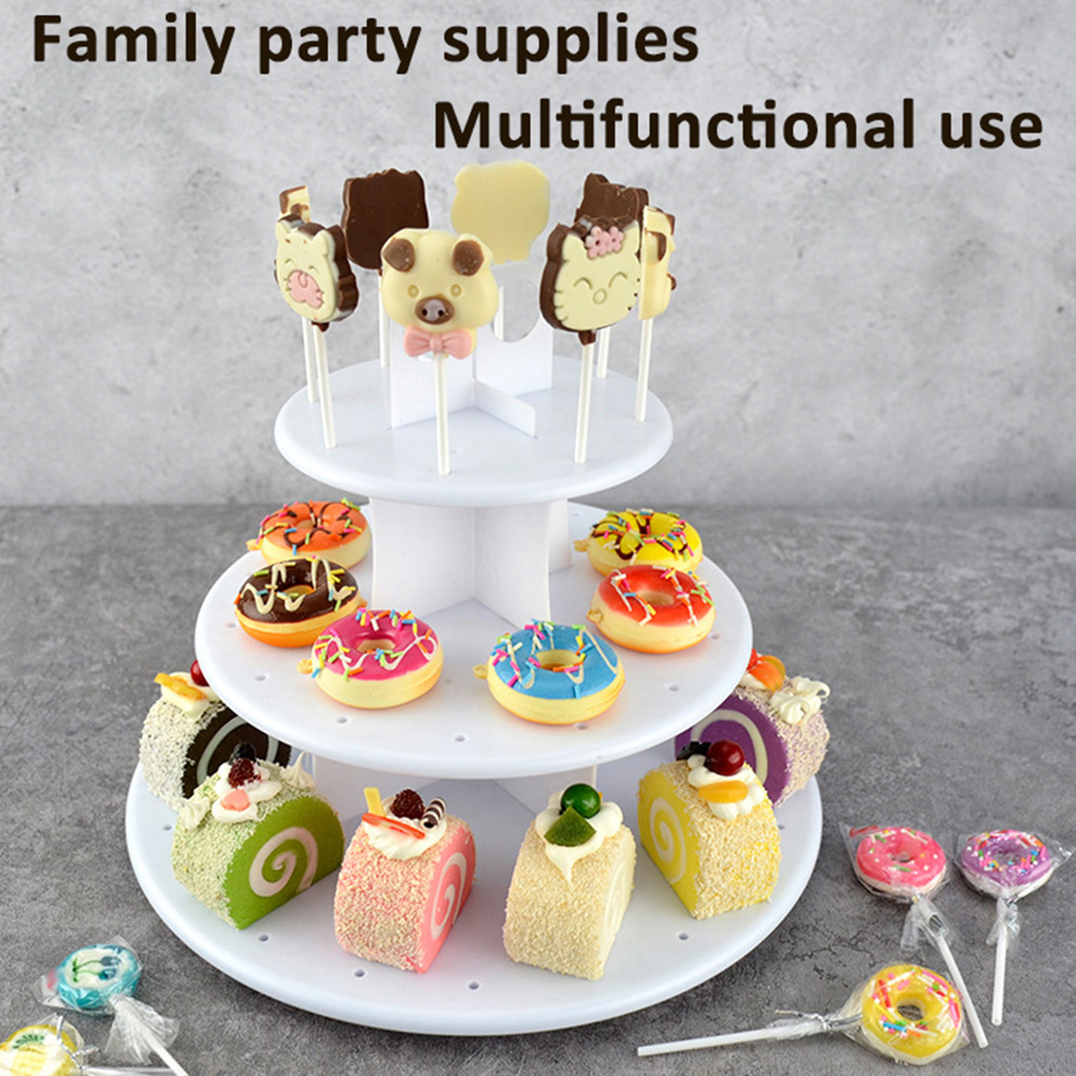 Frutero de 3 niveles, soporte para tartas, plato de frutas, estante  creativo de múltiples capas para mesa de postres, postres y pastelería,  bonito