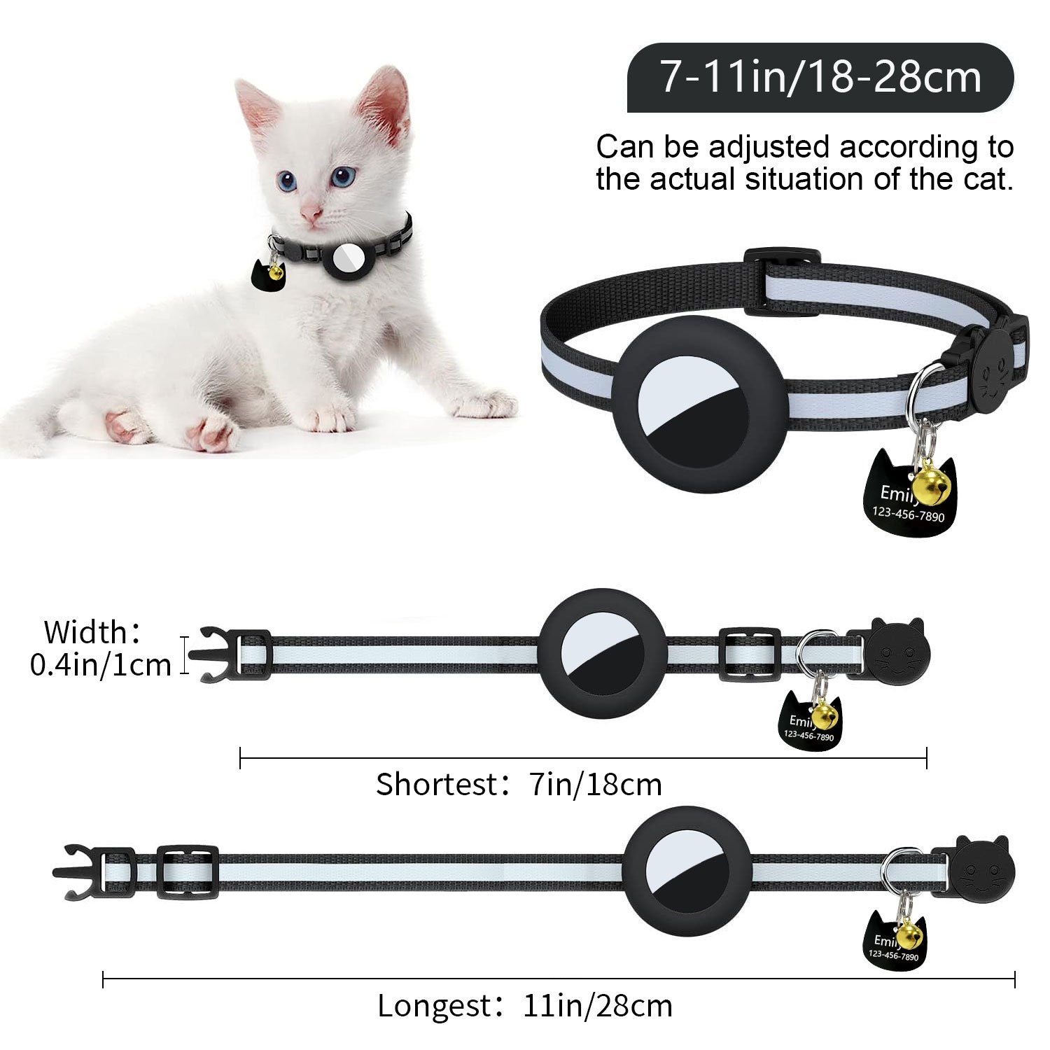 Airtag Cat Collar, nuevo collar integrado de gato Paraguay