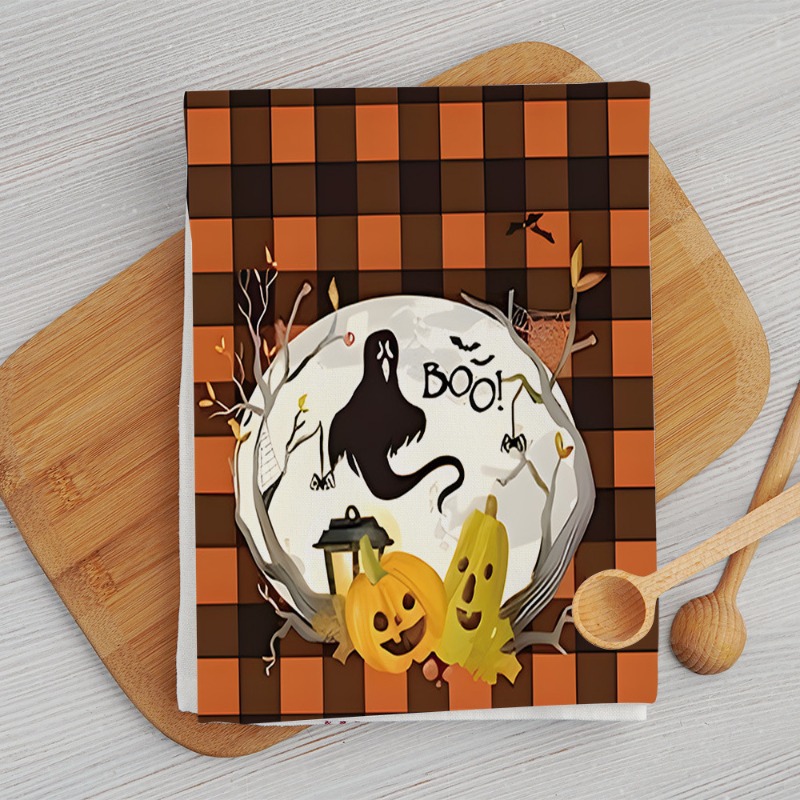 Dish Towel Set Watercolor Stripes Hello Pumpkin Fall - Temu