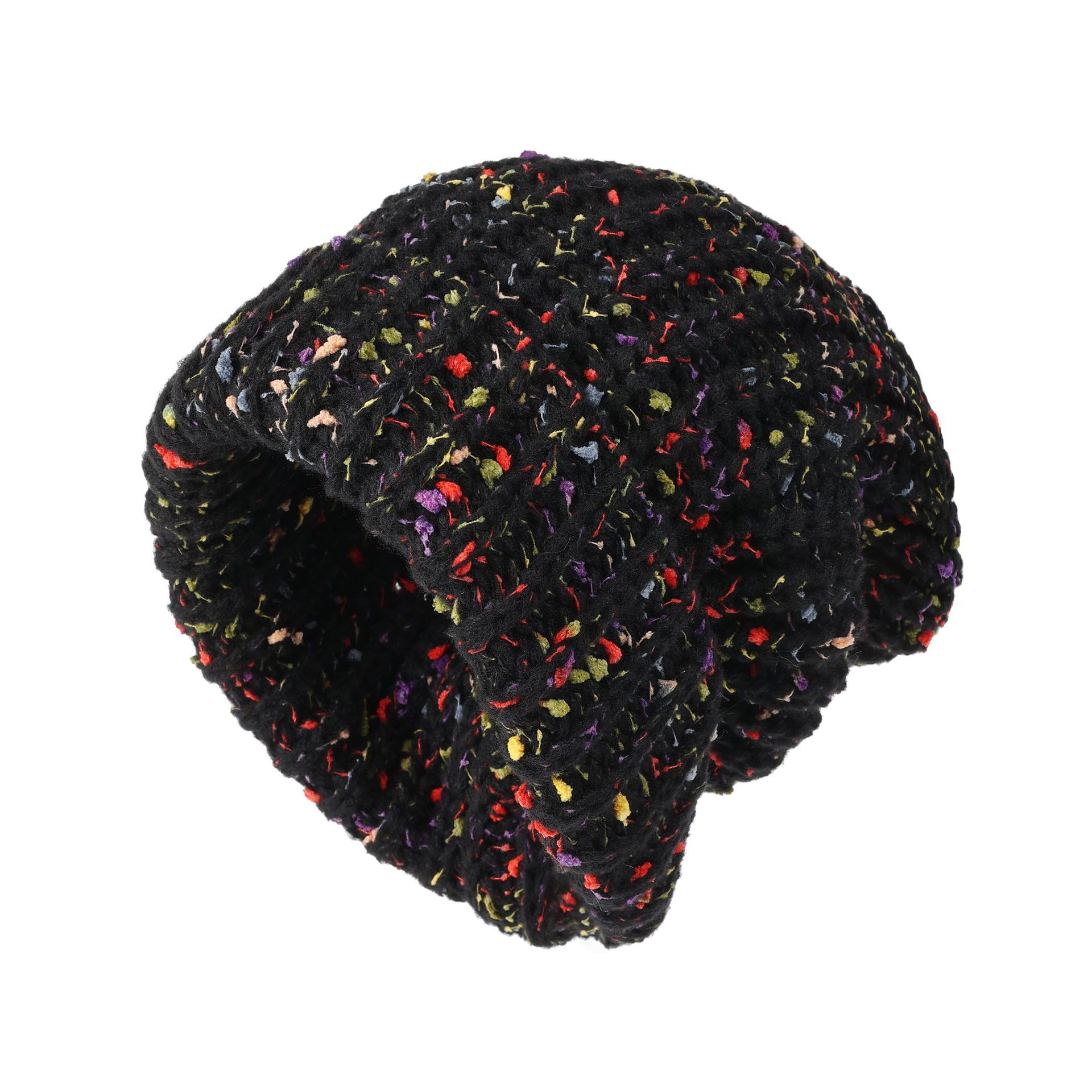 

Trendy Mixed Color Slouchy Beanie Classic Coldproof Warm Skull Cap Thick Knit Hats Beanies For Women Autumn & Winter