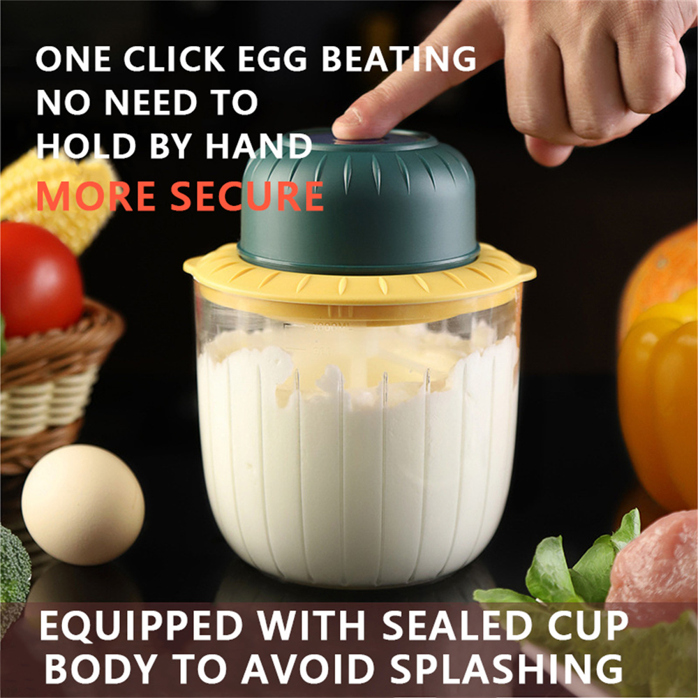 White/green Abs Material Mini Electric Food Chopper Processor For Kitchen  Garlic, Onion, Meat Grinder, Cordless Usb Rechargeable, Multi-functional