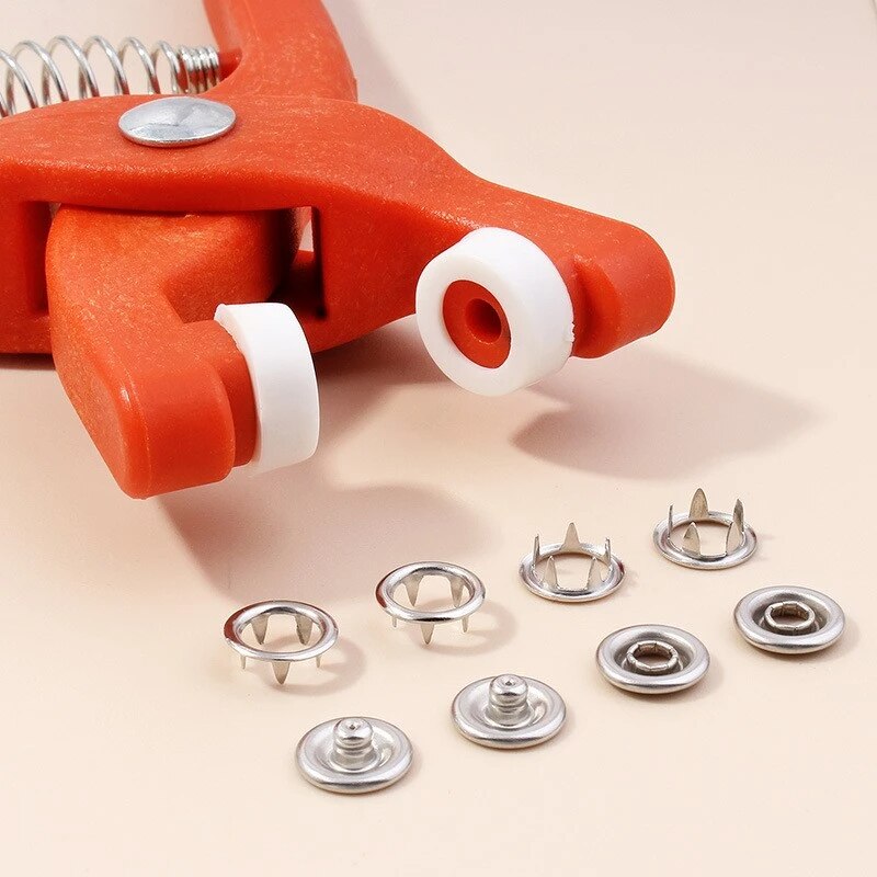 Snap Button Kit Metal Snaps For Sewing Snap Fasteners Kit - Temu