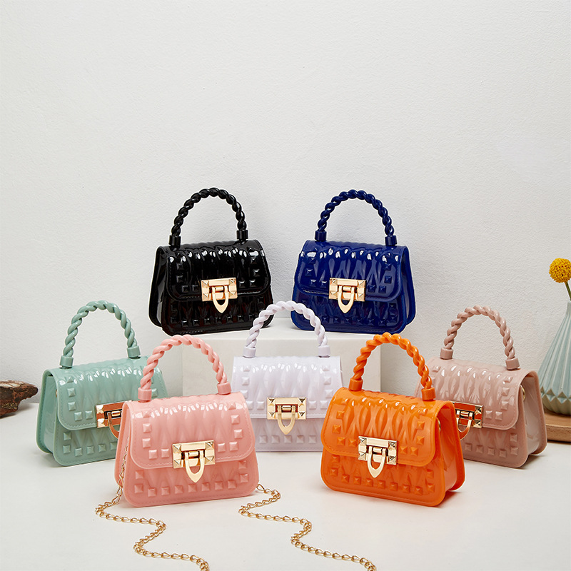 Mini Summer Jelly Crossbody Bag Fashion Crossbody Shoulder Purse Candy  Color Jelly Handbags For Kids Girls, Save More With Clearance Deals