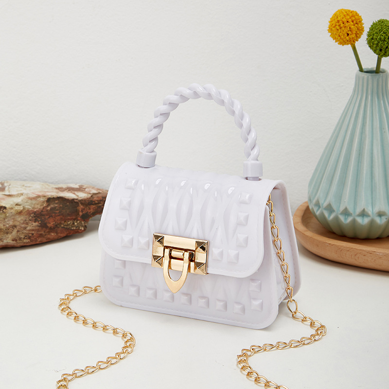 White discount jelly purse