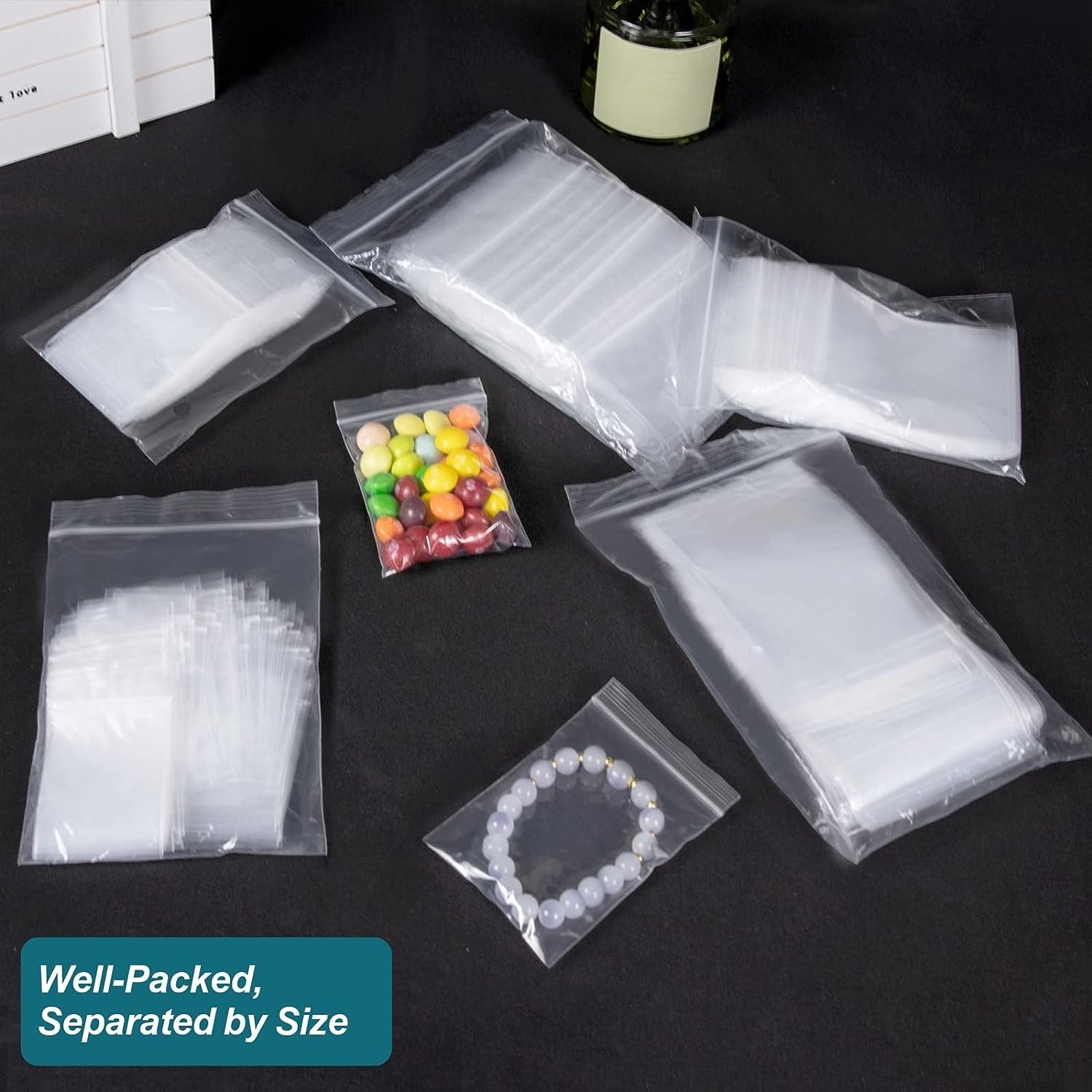 100pcs 6x8cm Poly Bag Reclosable Plastic Small Baggies Gift Candies Packing  Bags Zip Lock Bags Clear - AliExpress