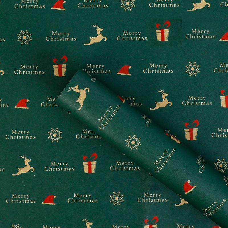 8PCS Christmas Wrapping Paper Set, Gift Wrapping Paper Set, Xmas Wrapping  Paper Vintage, Brown Wrapping Paper Craft Thick Friendly Traditional Gift