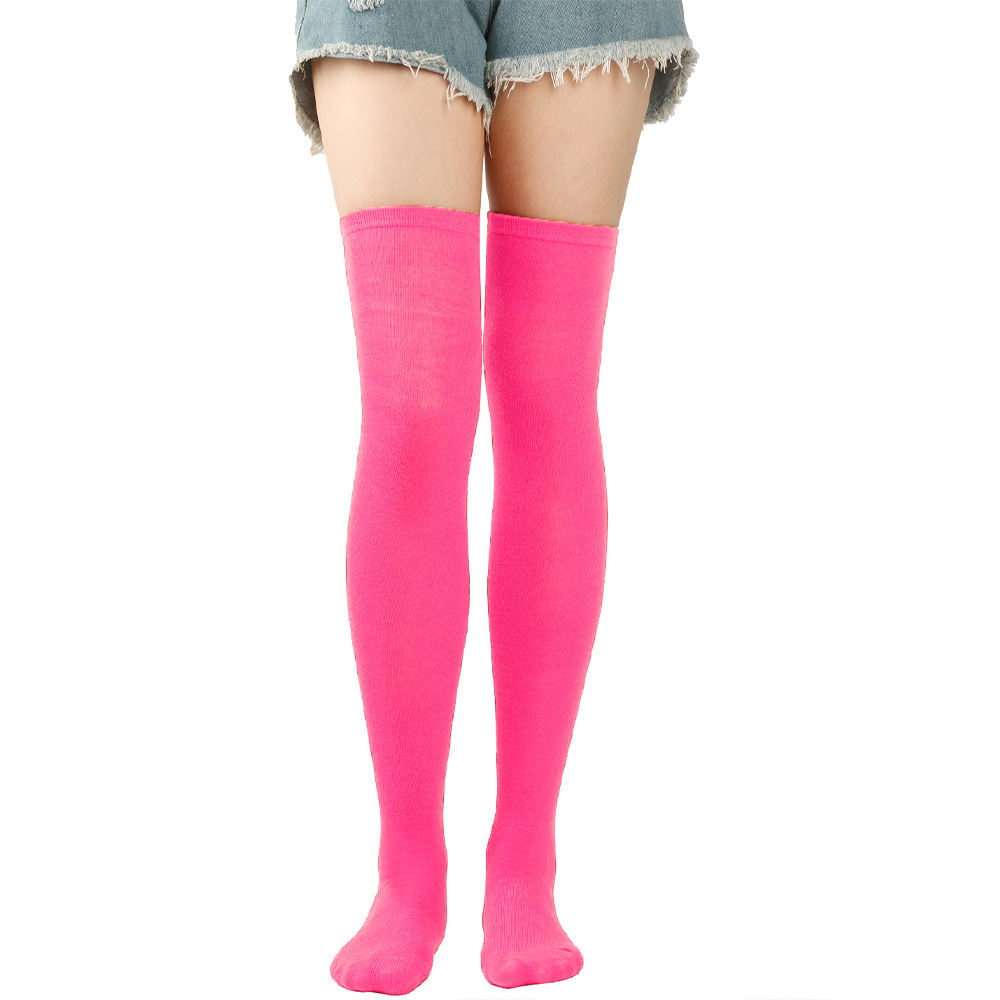 Calcetines altos por encima de la rodilla, para mujeres y niñas, extra  largos, a rayas, cosplay, medias altas hasta el muslo, 4 pares
