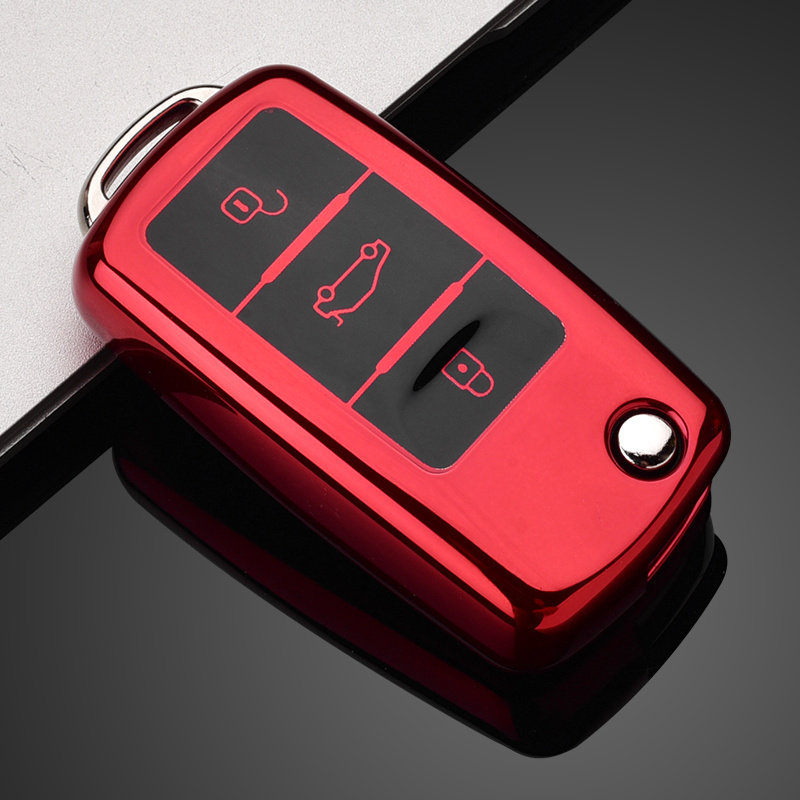 FOAMO Car Key Case Compatible with VW, Seat, Skoda, Cupra Car Key - TPU Key  Case - Key Cover - Protection for Car Keys White