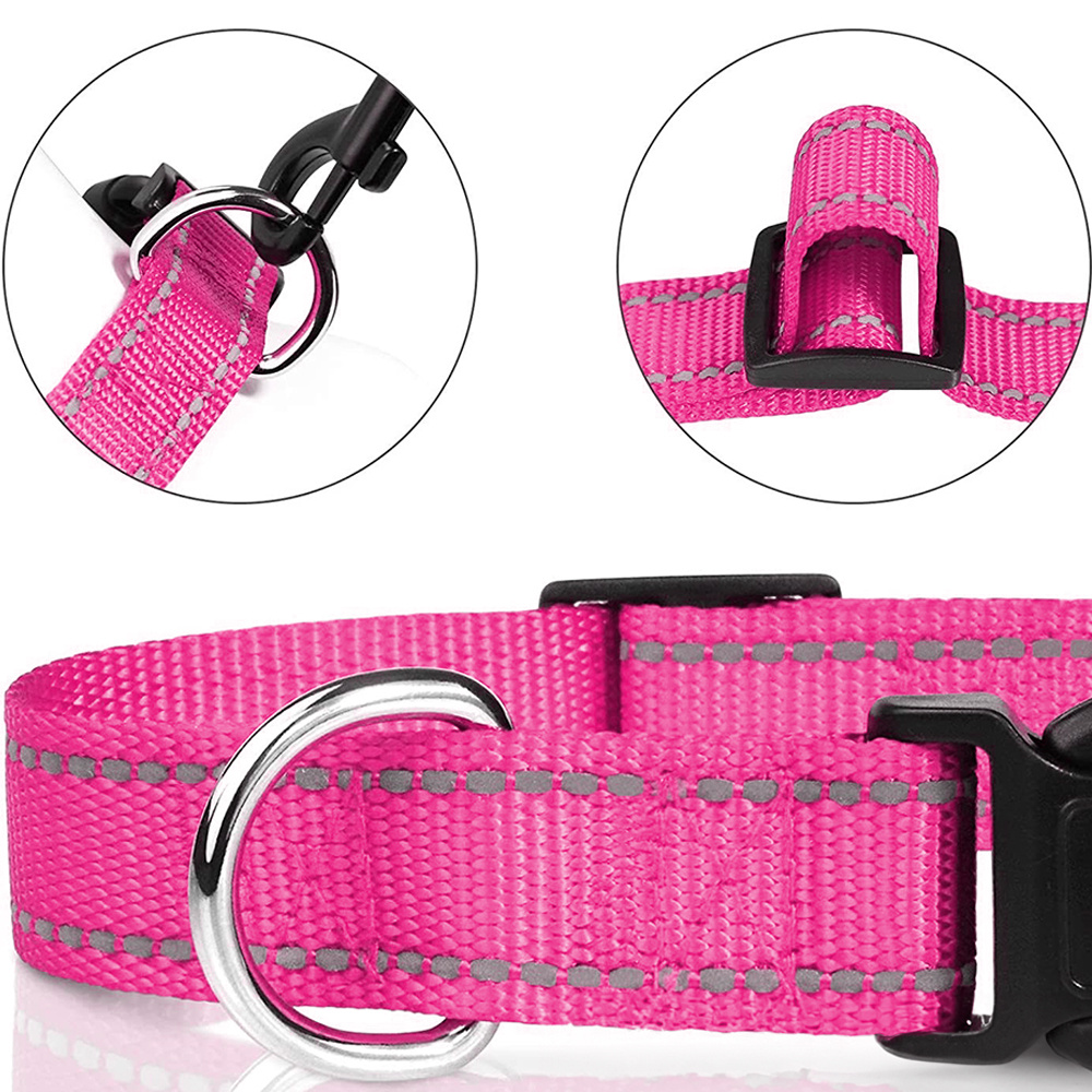 Collar Perro Ajustable Reflectante Nailon Funda Soporte - Temu Chile