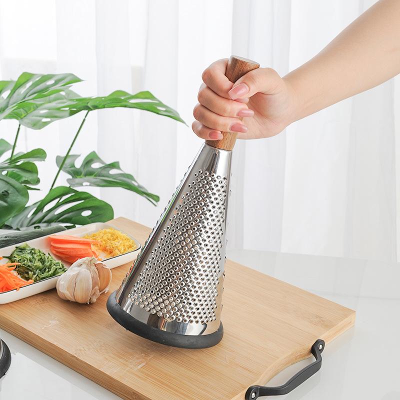 Cheese Grater With Handle, Stainless Steel With 3 Sides, Hand-crank Graters  Professional Box Grater For Parmesan Cheese, Vegetables, Ginger, Vertical  Stainless Steel Cone Graters, Kitchen Stuff, Clearance - Temu