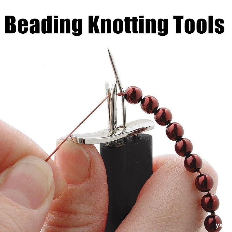 DIY Bead Knotting Tool Secure Knots Stringing Scattered Wear Beads Jewelry  Twine Pearl Agate Jade Bodhi bead beading knot tool