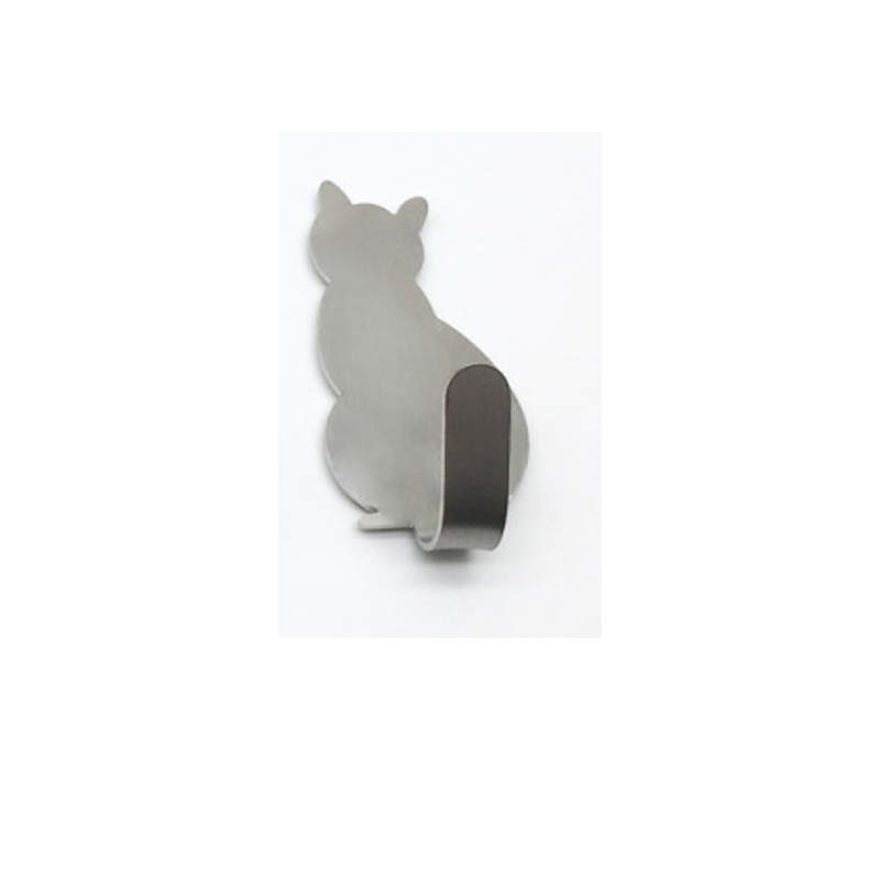 Wall Hooks Cute Cat Shape Adhesive Stainless Steel Wall - Temu
