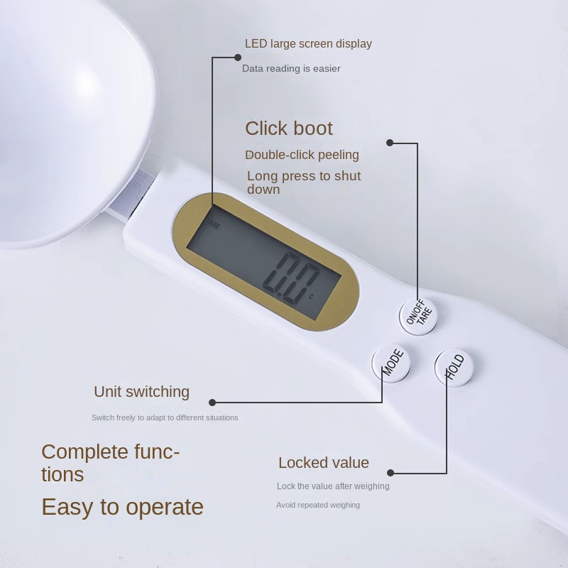 Cucchiaio dosatore elettronico con bilancia digitale Mini cucchiaio dosatore  per cibo per cani caffè in polvere Gadget da cucina - AliExpress