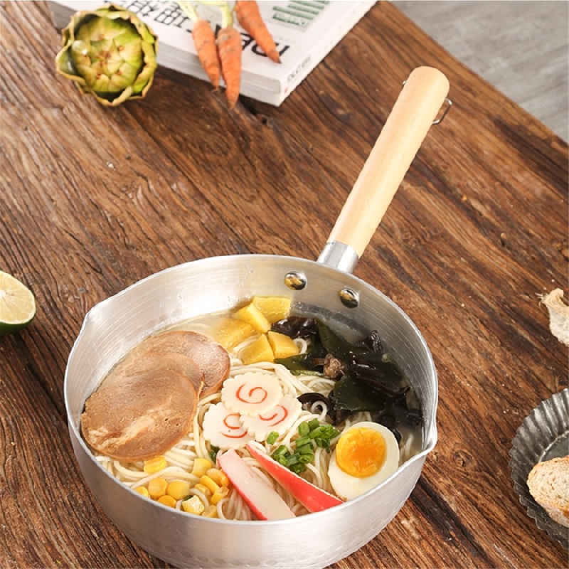 Yukihira Saucepan, Stainless Steel Nonstick Saucepan, Japanese Pan Noodle  Pot Milk Pot With Wooden Handle For Fried Chicken Vegatables Soup, Cooking  Utensils, Kitchenware - Temu