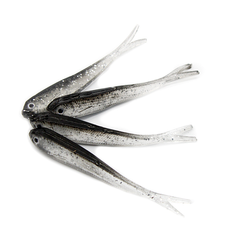 5pcs 7.62cm/3in Simulation Soft Fishing Lure, Lifelike Artificial Forked  Tail Wobbler Bait, Fishing Bait Accessories