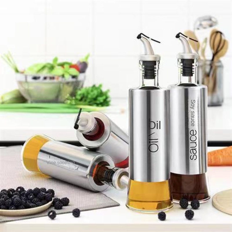 Distributeur d'huile de diamant de 200ml, bouteille en verre d'huile d'olive  avec support, Sauce vinaigre, organisateur d'ustensiles de cuisine et  conteneur de stockage - AliExpress