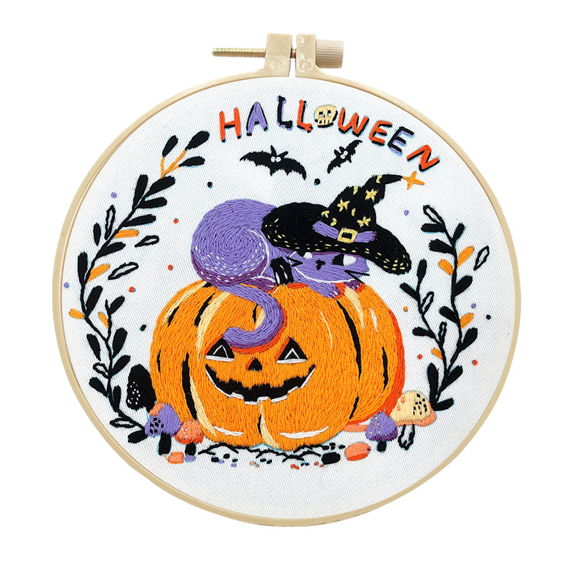 Embroidery Kit for Beginners Cross Stitch Kits Witch Hat with