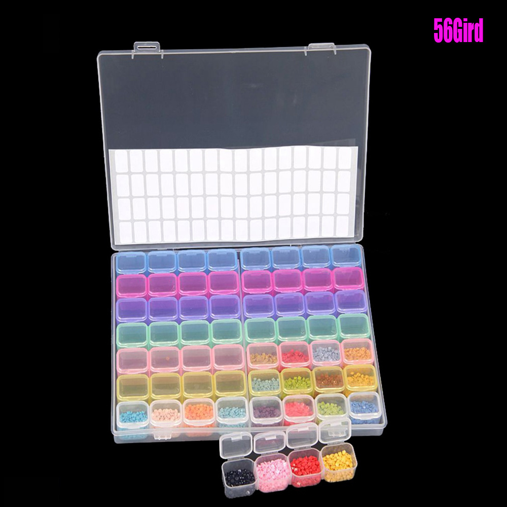  56 Grids Colored Diamond Painting Storage Containers